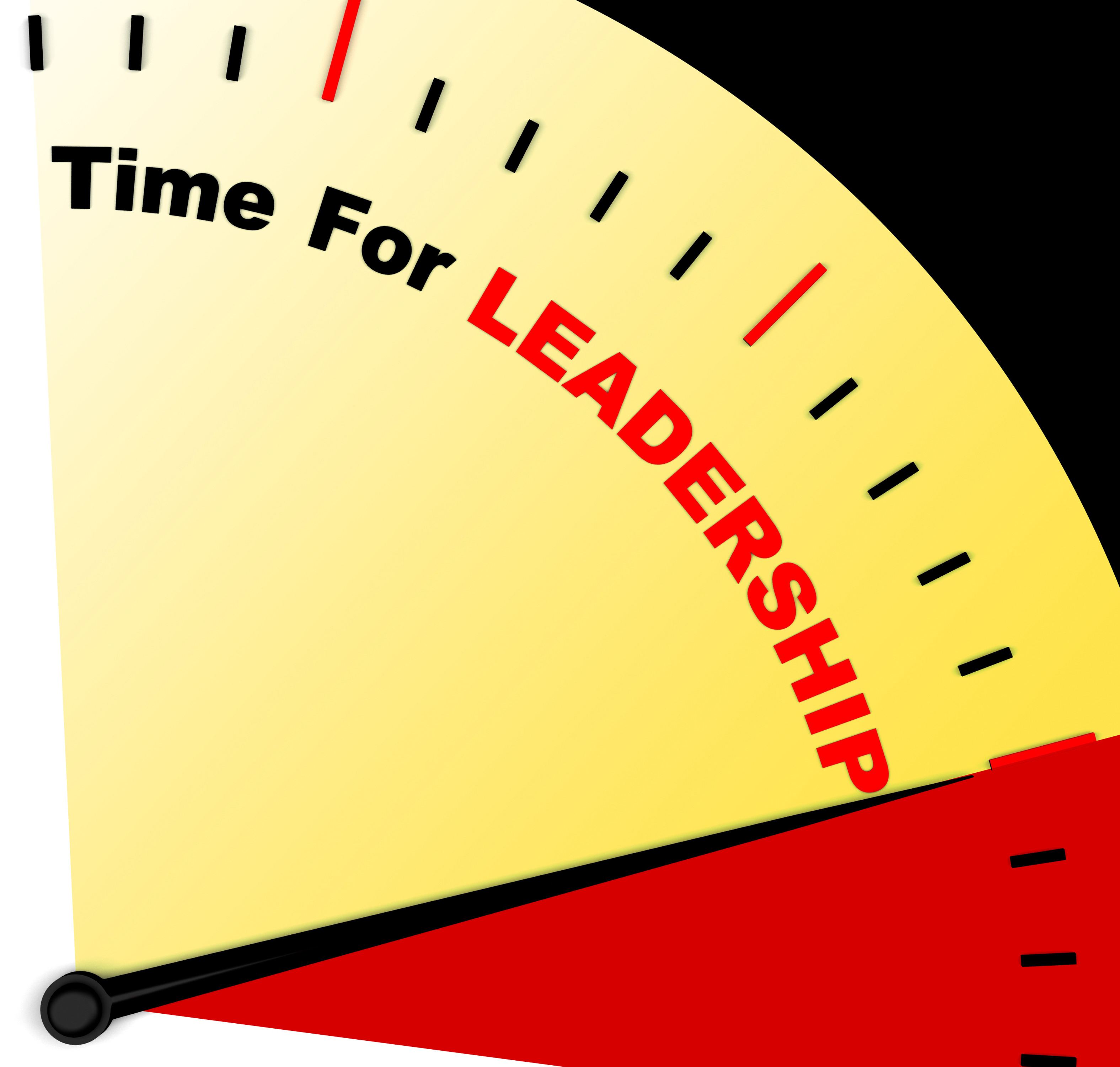 Time For Leadership Message Represents Management And Achievement